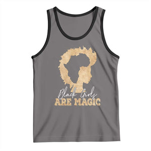 Black Girls Are Magic Tank Top Afro Melanin Pride TS02 Deep Heather Black Print Your Wear