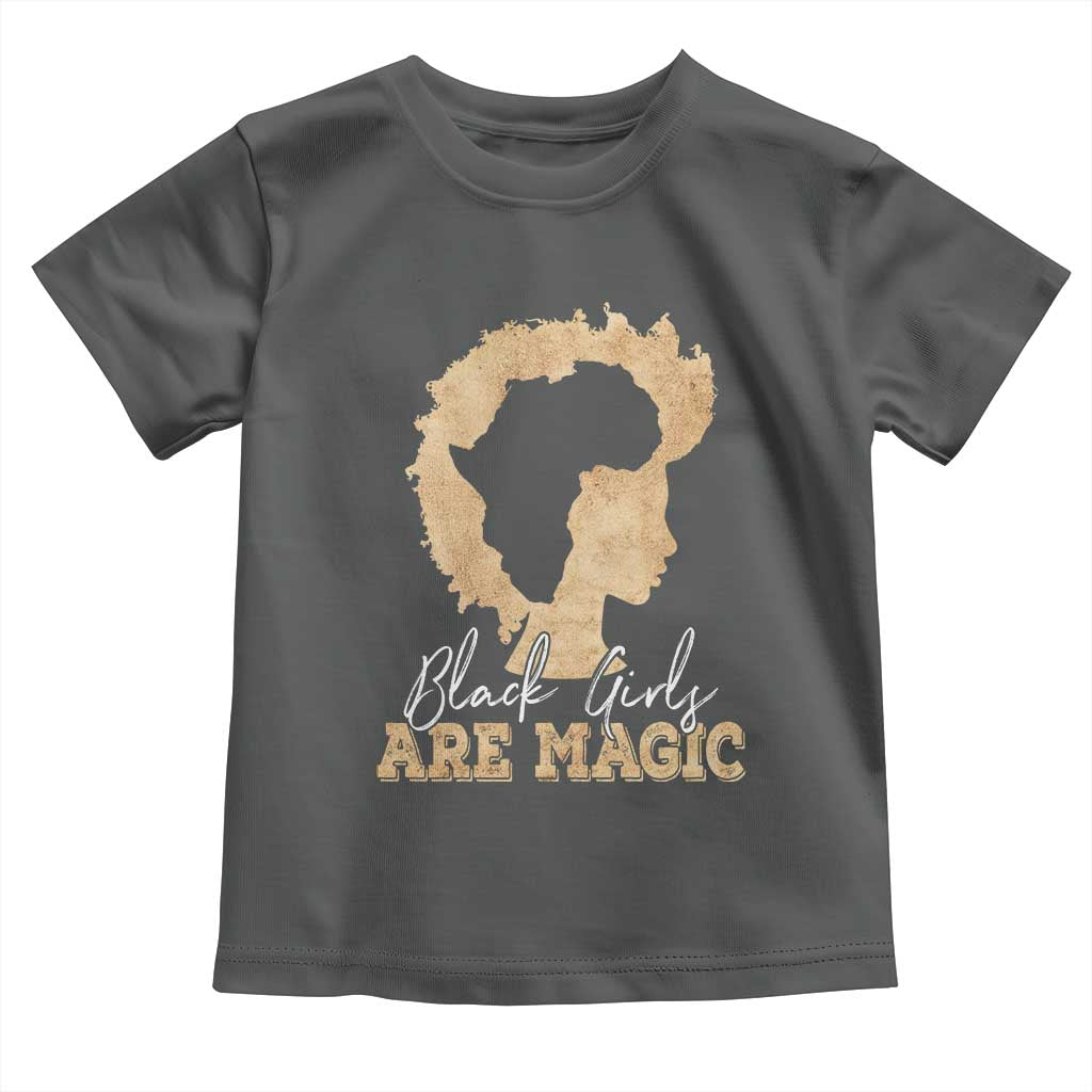 Black Girls Are Magic Toddler T Shirt Afro Melanin Pride TS02 Dark Heather Print Your Wear