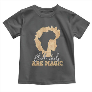 Black Girls Are Magic Toddler T Shirt Afro Melanin Pride TS02 Dark Heather Print Your Wear