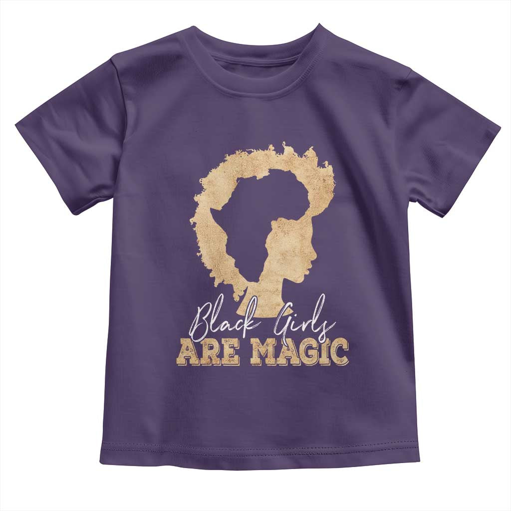 Black Girls Are Magic Toddler T Shirt Afro Melanin Pride TS02 Purple Print Your Wear