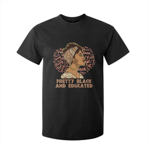 Afro Melanin Woman T Shirt For Kid Pretty Black And Educated African American Pride TS02 Black Print Your Wear