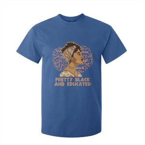 Afro Melanin Woman T Shirt For Kid Pretty Black And Educated African American Pride TS02 Royal Blue Print Your Wear