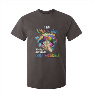 Black Queen T Shirt For Kid I Am Who I Am Your Approval Isn't Needed Colorful Butterflies TS02 Dark Chocolate Print Your Wear