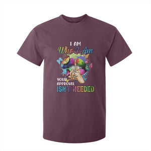 Black Queen T Shirt For Kid I Am Who I Am Your Approval Isn't Needed Colorful Butterflies TS02 Maroon Print Your Wear