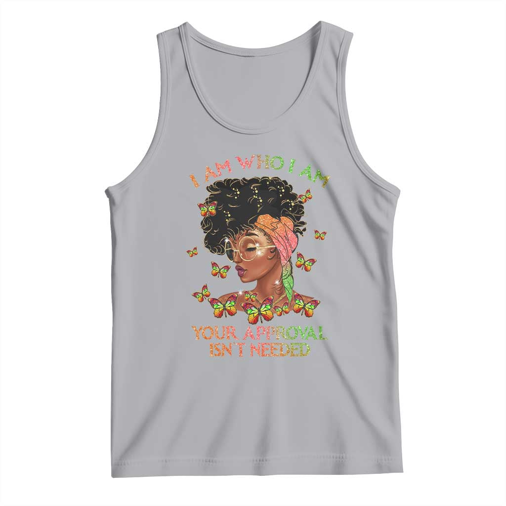 Afro Black Queen Tank Top I Am Who I Am Your Approval Isn't Needed TS02 Athletic Heather Print Your Wear