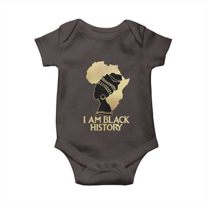 I Am Black History Baby Onesie Black Girls African American TS02 Dark Chocolate Print Your Wear