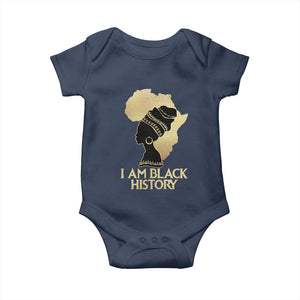 I Am Black History Baby Onesie Black Girls African American TS02 Navy Print Your Wear