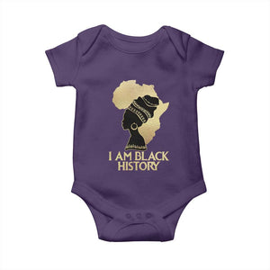 I Am Black History Baby Onesie Black Girls African American TS02 Purple Print Your Wear
