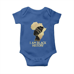 I Am Black History Baby Onesie Black Girls African American TS02 Royal Blue Print Your Wear