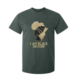 I Am Black History T Shirt For Kid Black Girls African American TS02 Dark Forest Green Print Your Wear