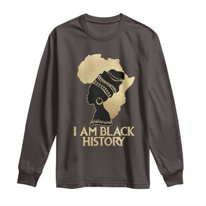 I Am Black History Long Sleeve Shirt Black Girls African American TS02 Dark Chocolate Print Your Wear