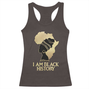 I Am Black History Racerback Tank Top Black Girls African American TS02 Dark Chocolate Print Your Wear