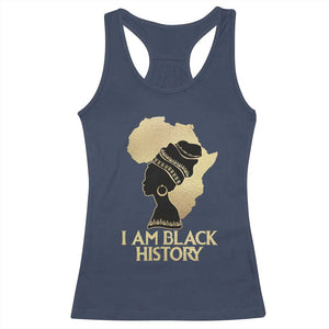 I Am Black History Racerback Tank Top Black Girls African American TS02 Navy Print Your Wear