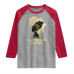 I Am Black History Raglan Shirt Black Girls African American TS02 Sport Gray Red Print Your Wear
