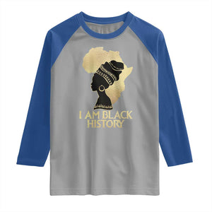 I Am Black History Raglan Shirt Black Girls African American TS02 Sport Gray Royal Print Your Wear