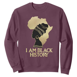 I Am Black History Month Sweatshirt African American For Womens Girls TS02 Maroon Printyourwear