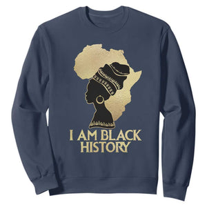 I Am Black History Month Sweatshirt African American For Womens Girls TS02 Navy Printyourwear