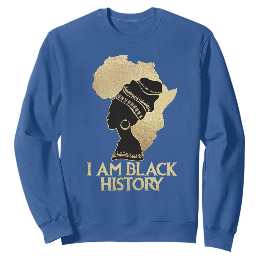 I Am Black History Month Sweatshirt African American For Womens Girls TS02 Royal Blue Printyourwear