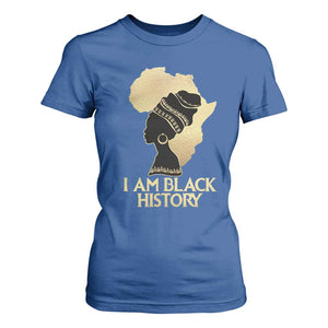 I Am Black History T Shirt For Women Black Girls African American TS02 Royal Blue Print Your Wear