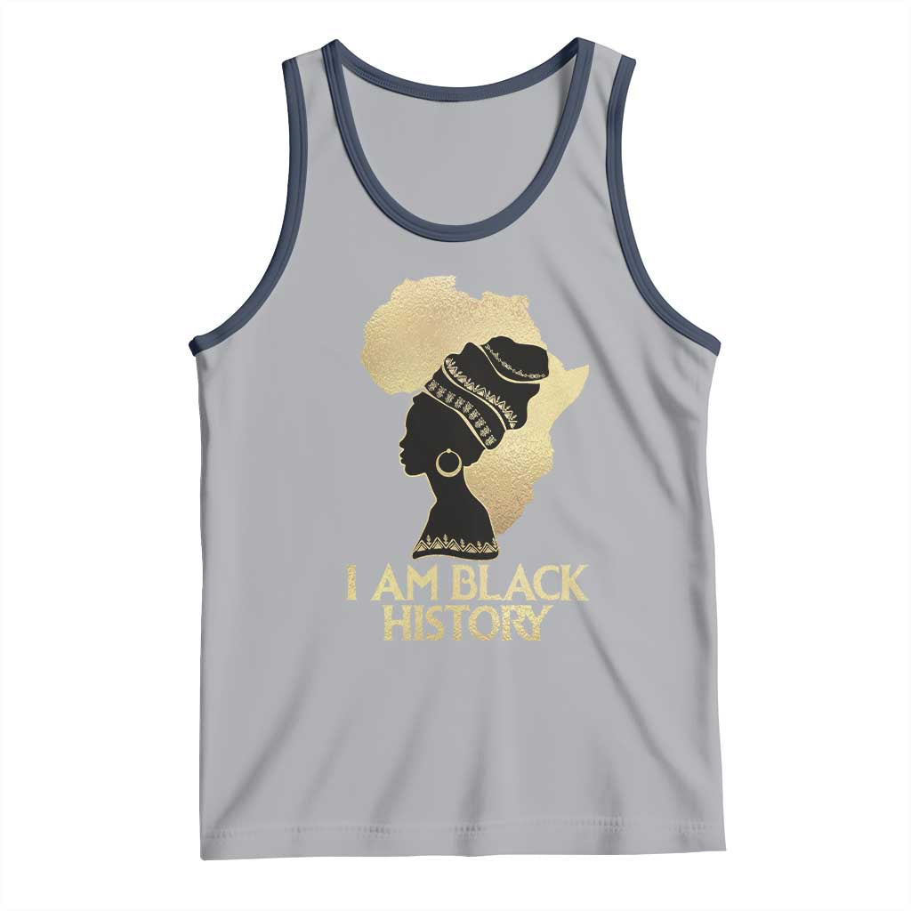 I Am Black History Tank Top Black Girls African American TS02 Athletic Heather Navy Print Your Wear