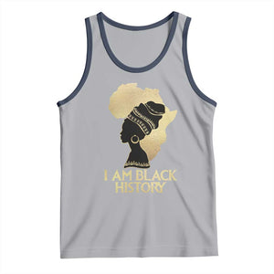 I Am Black History Tank Top Black Girls African American TS02 Athletic Heather Navy Print Your Wear