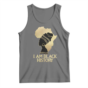 I Am Black History Tank Top Black Girls African American TS02 Black Heather Print Your Wear