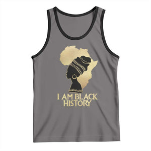 I Am Black History Tank Top Black Girls African American TS02 Deep Heather Black Print Your Wear