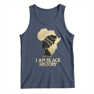 I Am Black History Tank Top Black Girls African American TS02 Navy Print Your Wear
