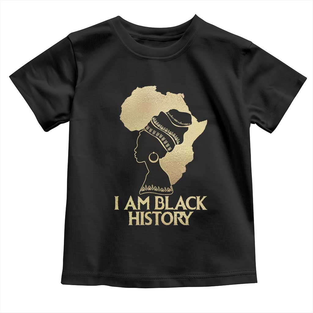 I Am Black History Toddler T Shirt Black Girls African American TS02 Black Print Your Wear