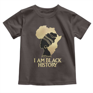 I Am Black History Toddler T Shirt Black Girls African American TS02 Dark Chocolate Print Your Wear