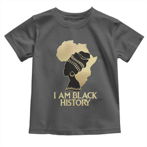 I Am Black History Toddler T Shirt Black Girls African American TS02 Dark Heather Print Your Wear