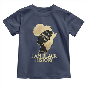 I Am Black History Toddler T Shirt Black Girls African American TS02 Navy Print Your Wear