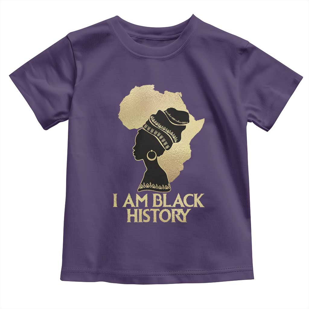 I Am Black History Toddler T Shirt Black Girls African American TS02 Purple Print Your Wear