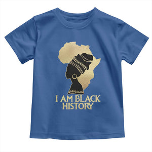 I Am Black History Toddler T Shirt Black Girls African American TS02 Royal Blue Print Your Wear