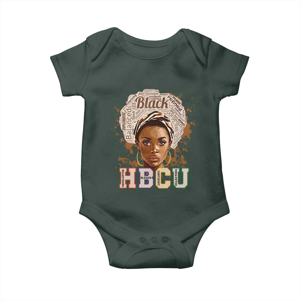 Black Educated HBCU Baby Onesie Headstrong Blessed Confident Undaunted TS02 Print Your Wear