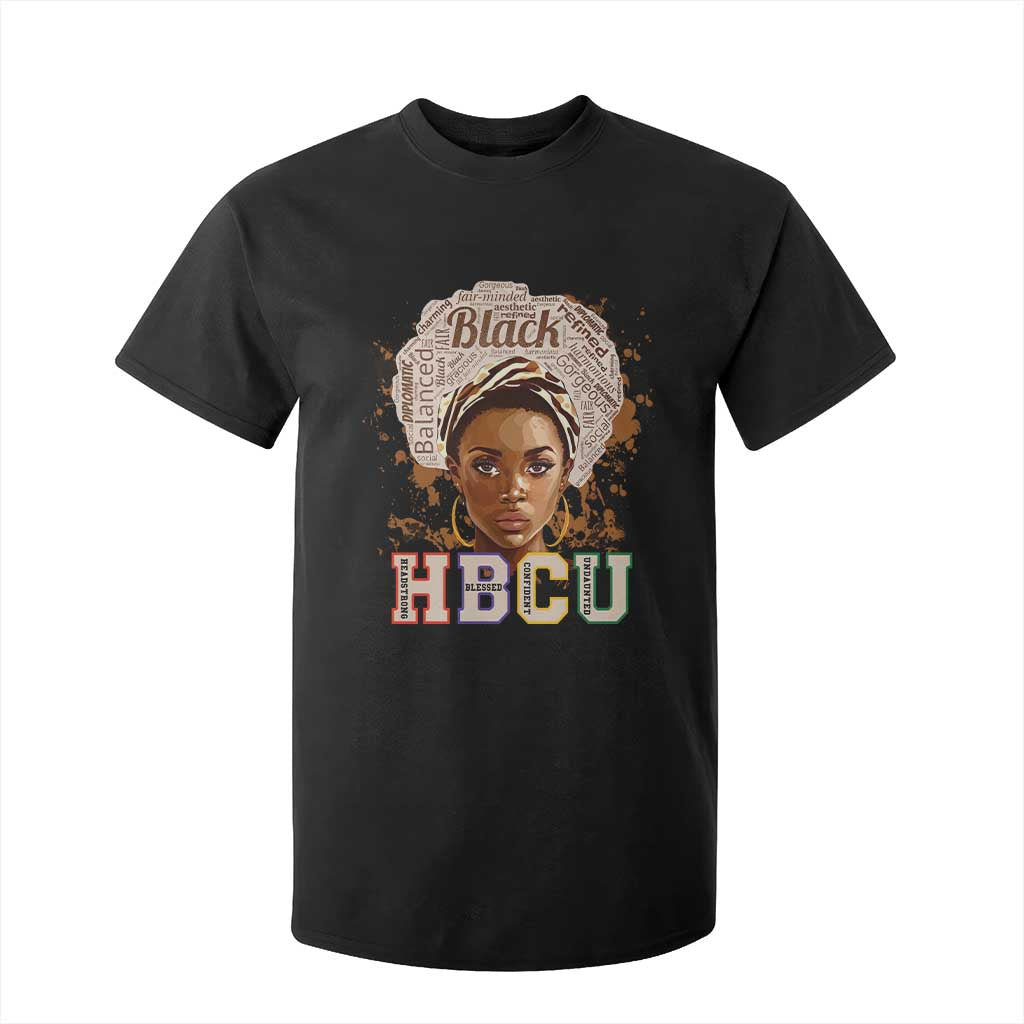 Black Educated HBCU T Shirt For Kid Headstrong Blessed Confident Undaunted TS02 Black Print Your Wear