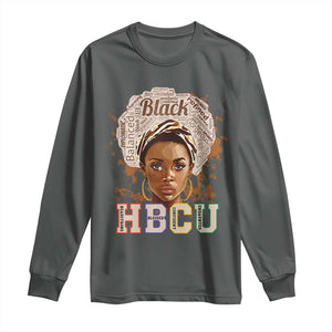 Black Educated HBCU Long Sleeve Shirt Headstrong Blessed Confident Undaunted TS02 Dark Heather Print Your Wear