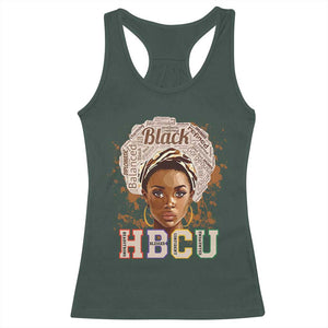Black Educated HBCU Racerback Tank Top Headstrong Blessed Confident Undaunted TS02 Dark Forest Green Print Your Wear