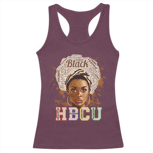 Black Educated HBCU Racerback Tank Top Headstrong Blessed Confident Undaunted TS02 Maroon Print Your Wear