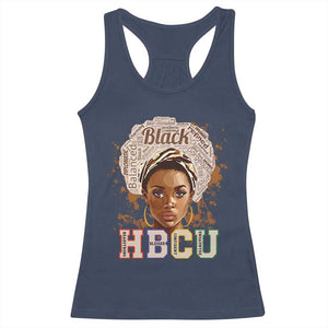 Black Educated HBCU Racerback Tank Top Headstrong Blessed Confident Undaunted TS02 Navy Print Your Wear