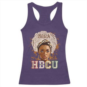 Black Educated HBCU Racerback Tank Top Headstrong Blessed Confident Undaunted TS02 Purple Print Your Wear