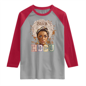 Black Educated HBCU Raglan Shirt Headstrong Blessed Confident Undaunted TS02 Sport Gray Red Print Your Wear