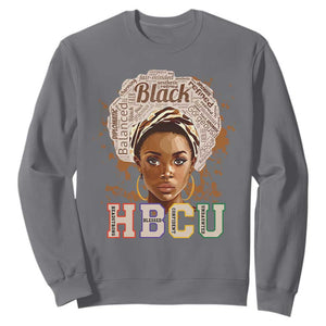 HBCU Sweatshirt Headstrong Blessed Confident Undaunted Black Educated Graduation TS02 Charcoal Printyourwear