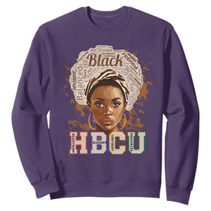HBCU Sweatshirt Headstrong Blessed Confident Undaunted Black Educated Graduation TS02 Purple Printyourwear