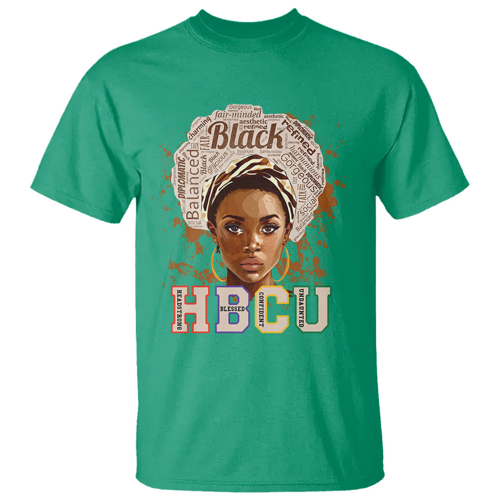 HBCU T Shirt Headstrong Blessed Confident Undaunted Black Educated Graduation TS02 Irish Green Printyourwear