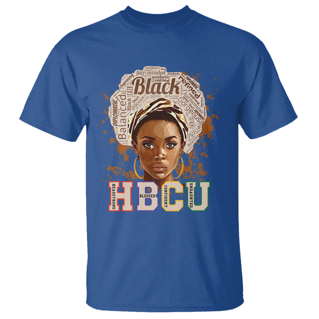 HBCU T Shirt Headstrong Blessed Confident Undaunted Black Educated Graduation TS02 Royal Blue Printyourwear