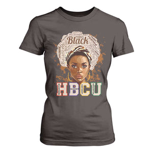 Black Educated HBCU T Shirt For Women Headstrong Blessed Confident Undaunted TS02 Dark Chocolate Print Your Wear