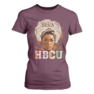 Black Educated HBCU T Shirt For Women Headstrong Blessed Confident Undaunted TS02 Maroon Print Your Wear
