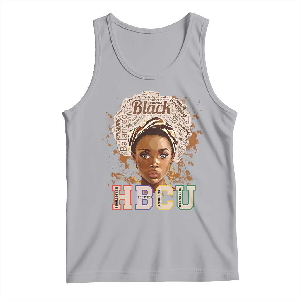 Black Educated HBCU Tank Top Headstrong Blessed Confident Undaunted TS02 Athletic Heather Print Your Wear