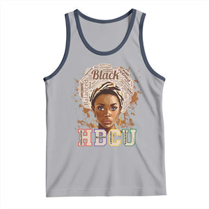 Black Educated HBCU Tank Top Headstrong Blessed Confident Undaunted TS02 Athletic Heather Navy Print Your Wear